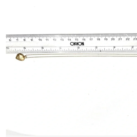 10K Solid Gold Necklace w/ Heart Locket Engraved 'Forever Yours' - Picture 5 of 5